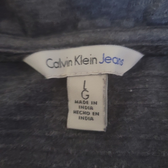 Calvin Klein Men’s ¼ Zip Pullover Sweater top ribbed texture size large - Picture 3 of 4